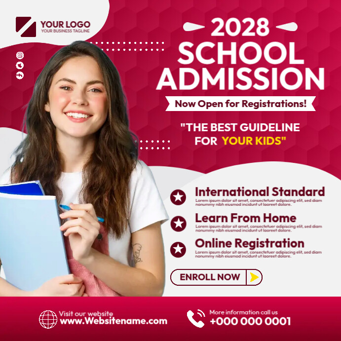 School Admission Instagram Template PosterMyWall