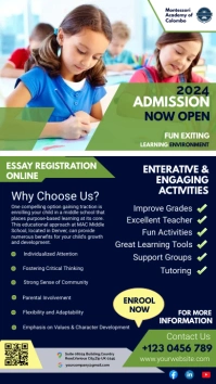 SCHOOL ADMISSION NOW OPEN FLYER TEMPLATE (2) Pantalla Digital (9:16)