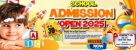 School Admission Open 2025 Flyer Facebook 封面图片 template