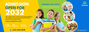 School Admission Open Ad Facebook 封面图片 template