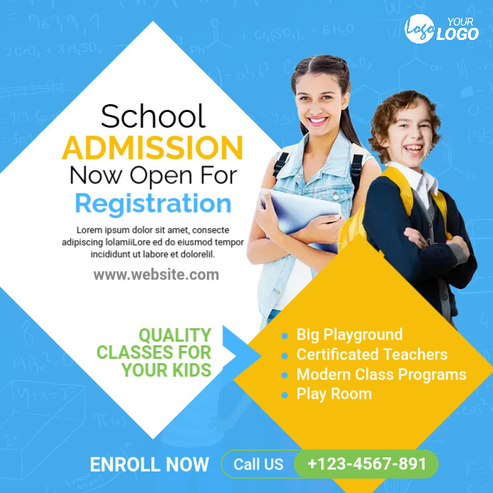 School Admission Open Ad Template | PosterMyWall