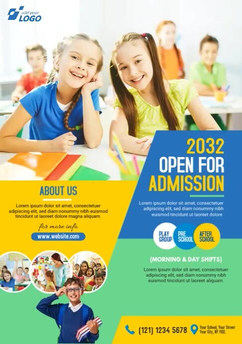 School Admission Open Ad Template | PosterMyWall