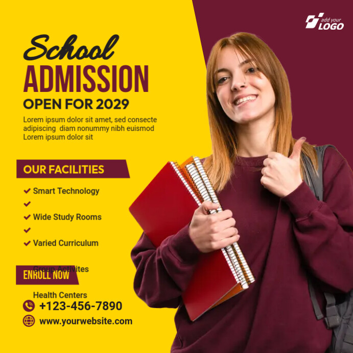 School Admission Open Ad Template | PosterMyWall