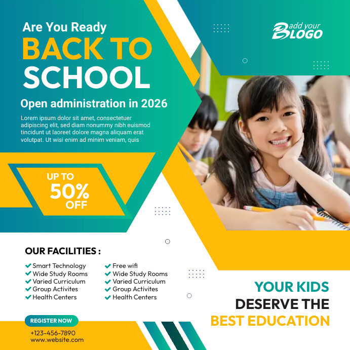 School Admission Open Ad Template | PosterMyWall