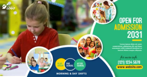 School Admission Open Ads Gambar Bersama Facebook template