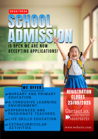 SCHOOL ADMISSION OPEN A4 template