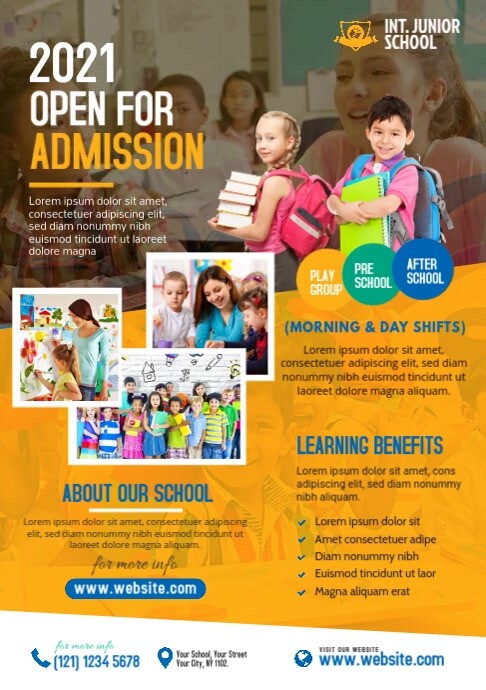 School Admission Open A4 template