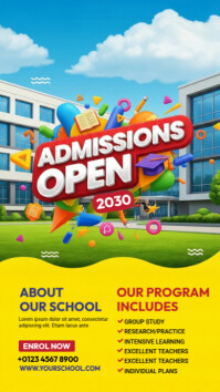 school admission open Instagram-Story template
