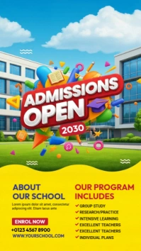 school admission open Instagram Story template