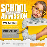 Белый School Admission Instagram 帖子 Template
