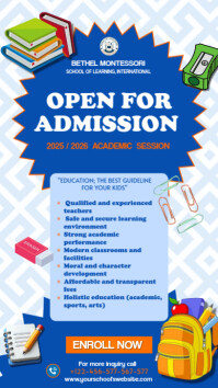 School admission open Instagram Story template