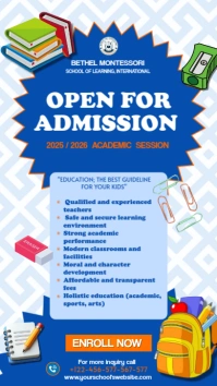 School admission open História do Instagram template