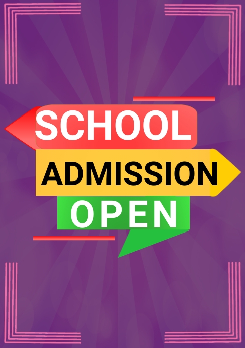 School admission open A3 template