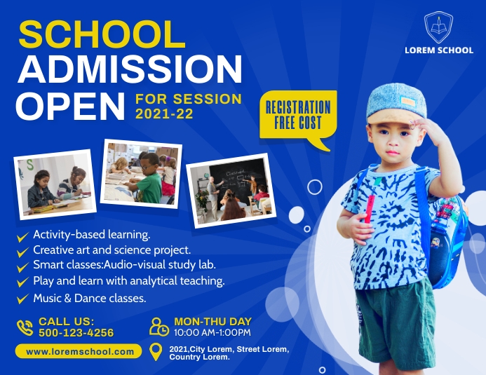 Copy of School Admission Open Flyer Template PosterMyWall