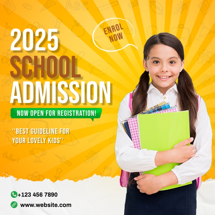 Open For Registration School Admission Open For Registration Template | PosterMyWall