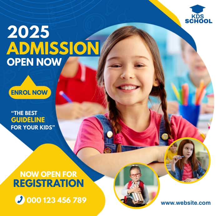 School Admission Open Post Template | PosterMyWall