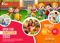 School Admission Open Postcard template