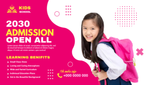 School admission post Wpis na Twittera template