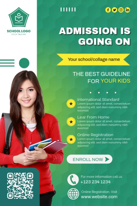 School admission poster ad template | PosterMyWall
