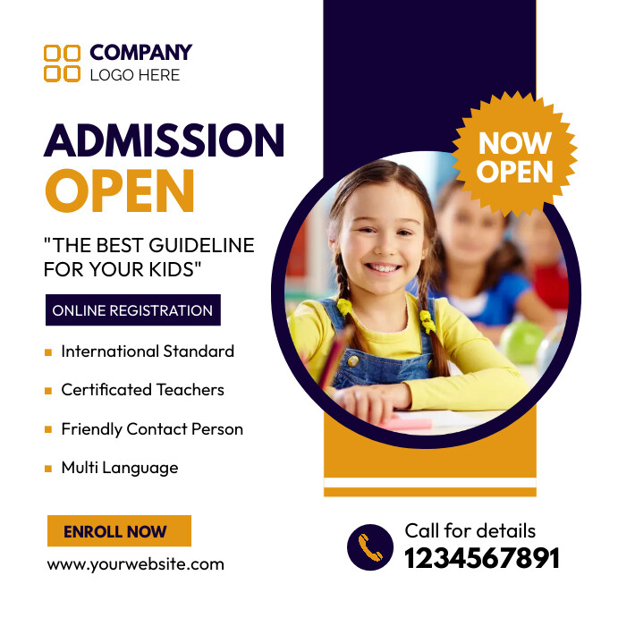 School Admission Poster Ads Template | PosterMyWall