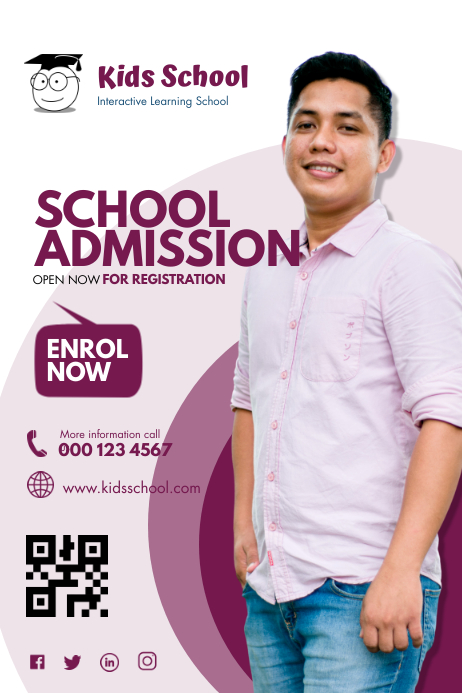 School Admission Poster Template | PosterMyWall
