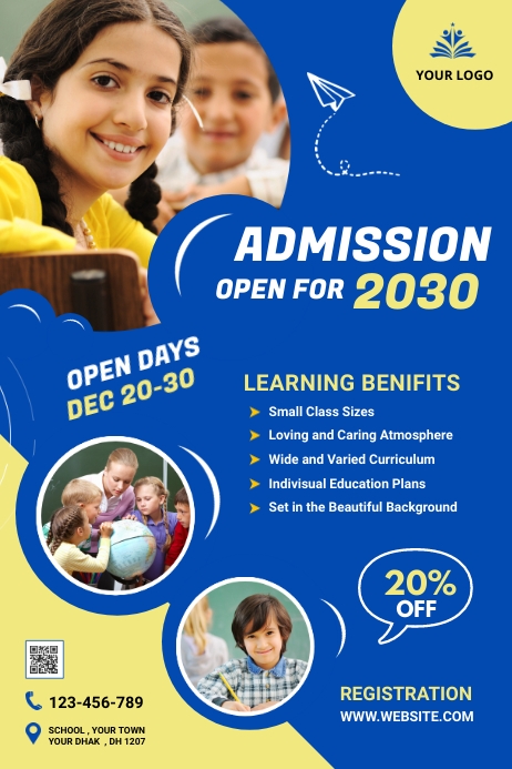 School admission Poster Template | PosterMyWall