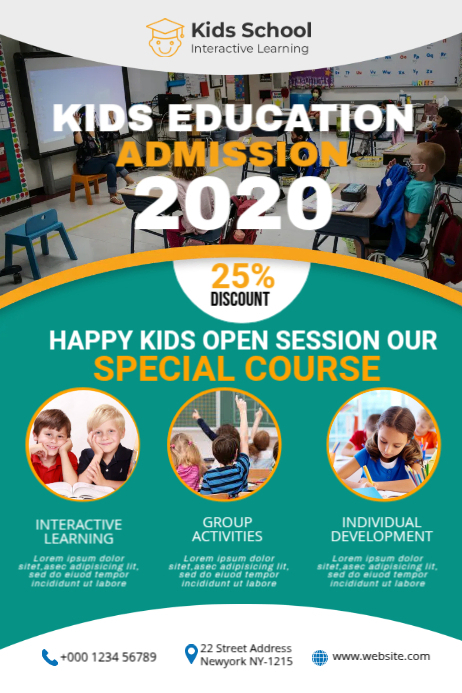 School Admission Poster Template | PosterMyWall