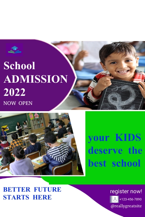 school admission poster Template | PosterMyWall