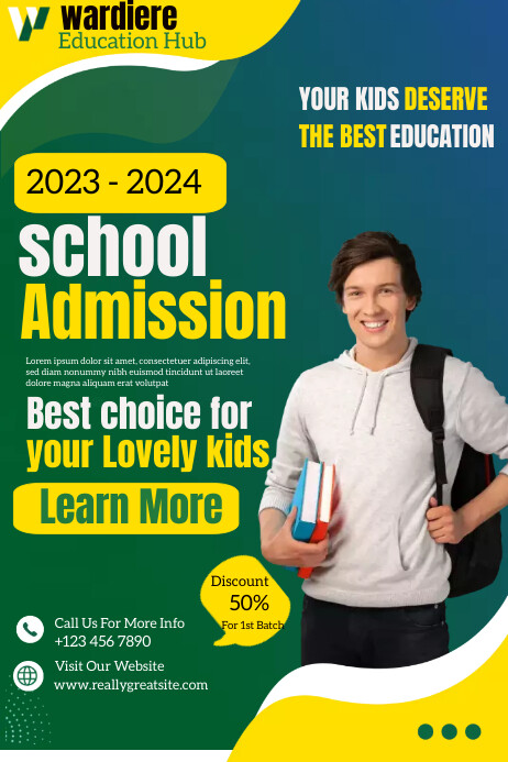 school admission poster Template | PosterMyWall