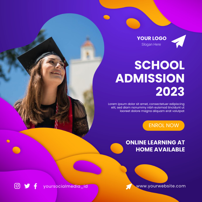 School Admission Poster Template | PosterMyWall