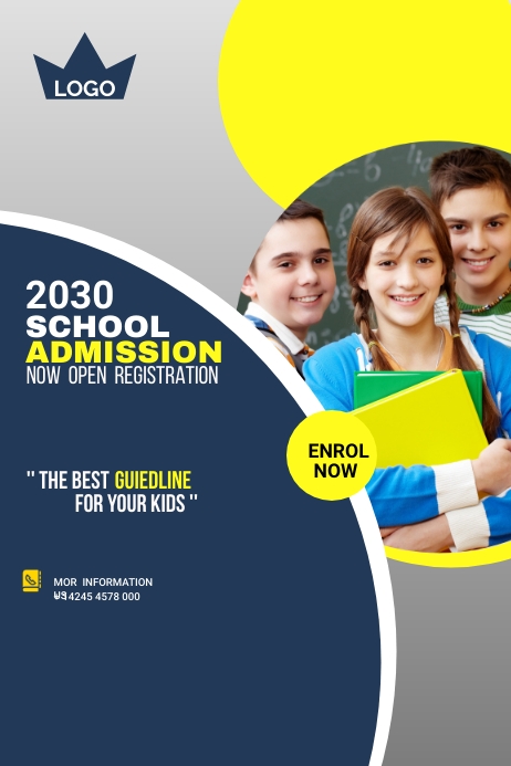 Copy of school admission poster flyer | PosterMyWall