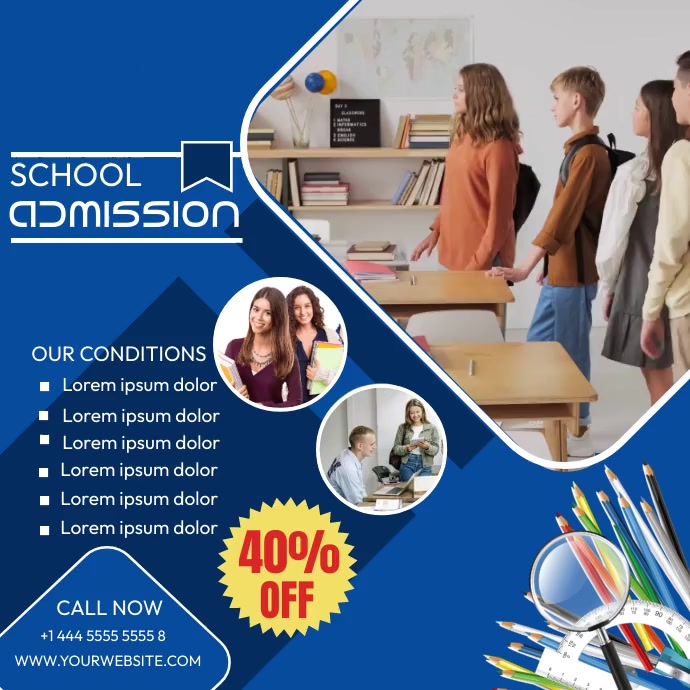 school admission poster template | PosterMyWall