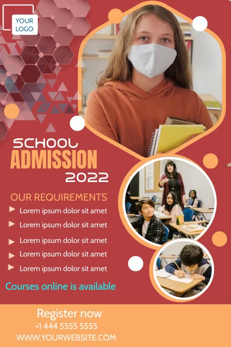 school admission poster template | PosterMyWall