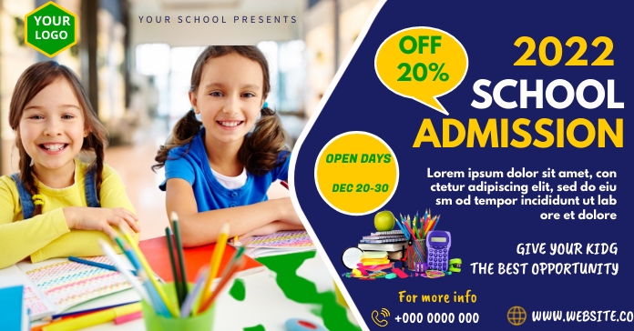 school admission poster template | PosterMyWall