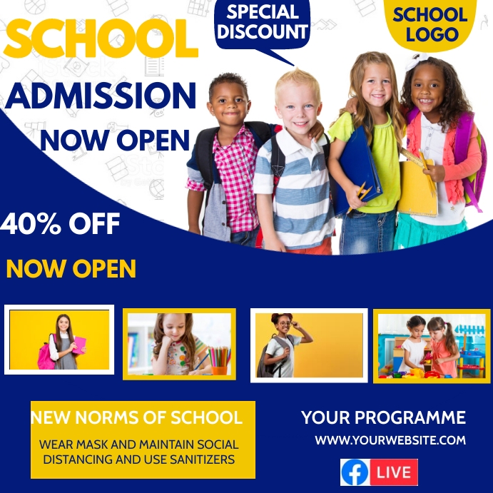 school admission poster template | PosterMyWall