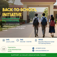 สีขาว Back to School Initiative Iphosti le-Instagram Template