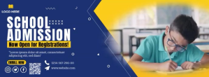 School Admission Registration Facebook Cover Photo template