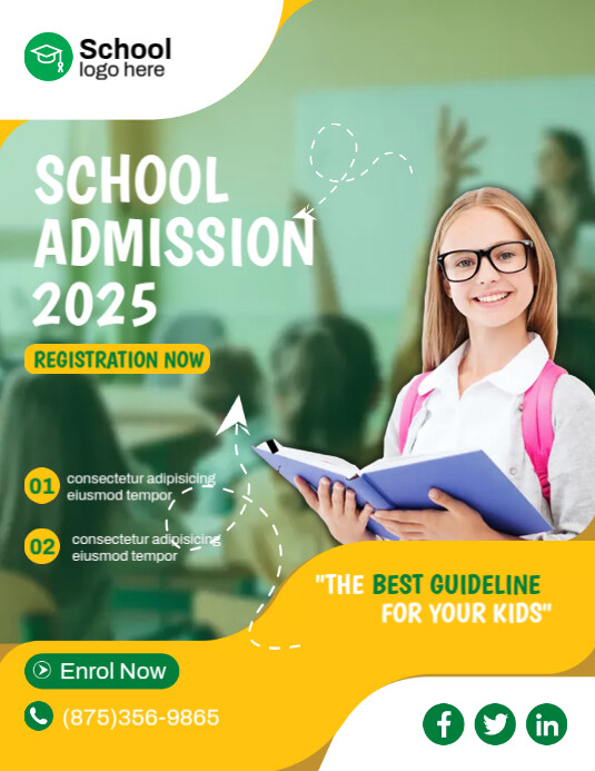 Program Registration Flyer School Admission Registration Template | PosterMyWall
