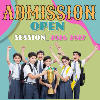 School admission social post Message Instagram template