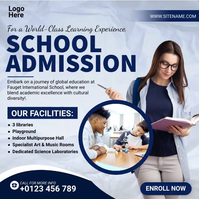 School Admission Template Ads | PosterMyWall