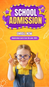 school admission template Instagram Story