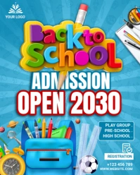 School Admission Template Instagram Portrait