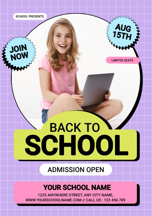 school admission template A4