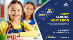 School admission twitter post template