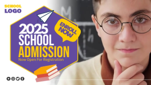Brun School Admission Facebook Cover Video Template