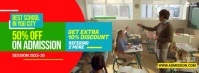 School Admission Video Template Facebook 封面图片