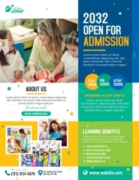 School Admission Video Template Folheto (US Letter)