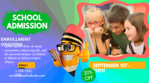 BACK TO SCHOOL Vidéo de couverture Facebook (16:9) template