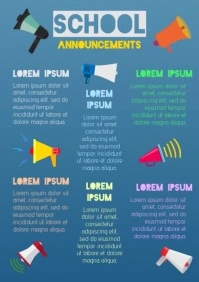 School Announcement Template Poster Free A4