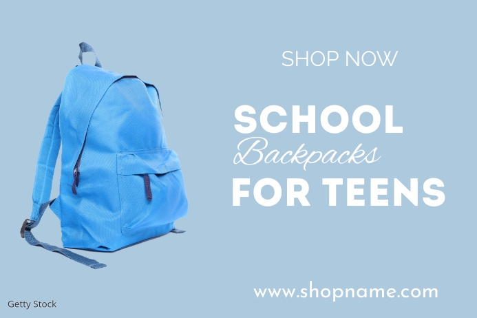 School Backpack Label Template | PosterMyWall
